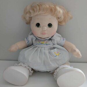 VINTAGE Mattel My Child Doll with Blonde Hair and Green Eyes.